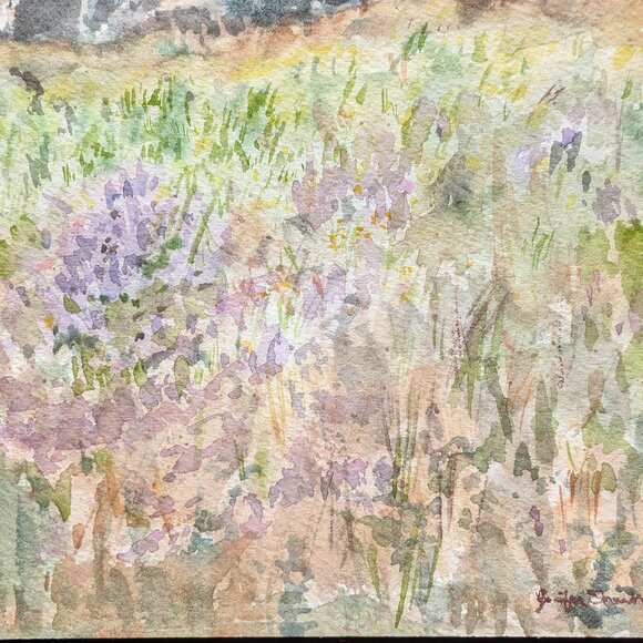 Spring in the Scablands: 9"x12" Original Watercolor Landscape Painting - Picture 6 of 7